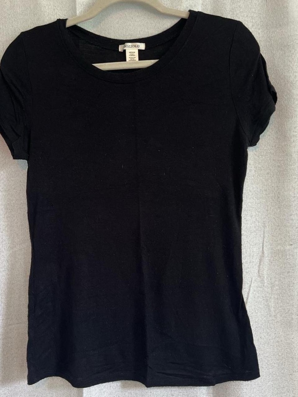 Bozzolo Black Short Sleeve Crewneck Tee